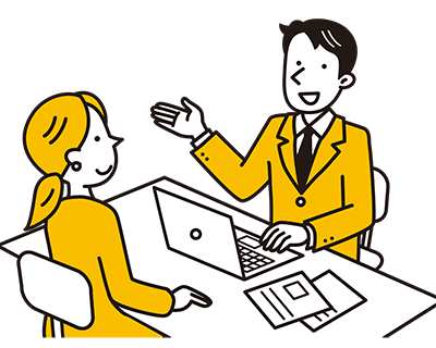女性の相談を受ける男性