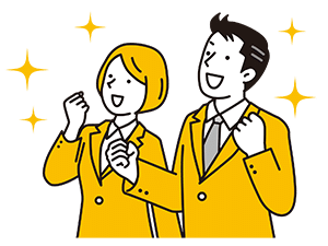 やる気に満ち溢れている男女