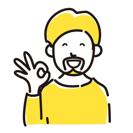 OKのポーズをする男性